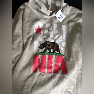 California republic hoodie gray NWT, hooded sweatshirt XL